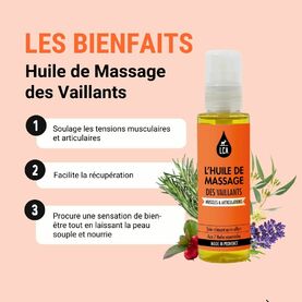 Récupération physique, massage décontractant et délassant, articulations préservées : voici les 3 engagements que respecte notre huile de massage des Vaillants ! 🧡Après l’effort, rien de tel qu’un bon massage pour détendre les muscles et préserver ses articulations.Notre huile de massage des Vaillants renferme les huiles essentielles de pin sylvestre, lavandin super de Provence, romarin à cinéole, eucalyptus citronné, marjolaine à coquilles, genévrier de Provence et gaulthérie odorante pour former une synergie optimale et efficace dès la première application. 🌿Très appréciée des sportifs réguliers ou ceux de haut niveau, elle libère une odeur agréable qui apaise l’esprit après l’effort et lui permet de continuer la journée en gardant entrain et dynamisme ! 🏃🏽‍♂️Prenez soin de votre corps et de votre esprit grâce à l’aromathérapie !#Aromathérapie #huileessentielle #huilesessentielles #aromatherapy #essentialoil #essentialoils #Provence #Valensole #Plateaudevalsensole #Alpesdehauteprovence #bio #sport #sportif #sportifs #crossfit #muscle #contracture #contracturemusculaire #massage #kine #huiledemassage #naturo #naturopathie #pharmacie #officine #sante #therapeuthe