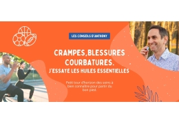 Crampes, blessures, courbatures, j'essaye les huiles essentielles !